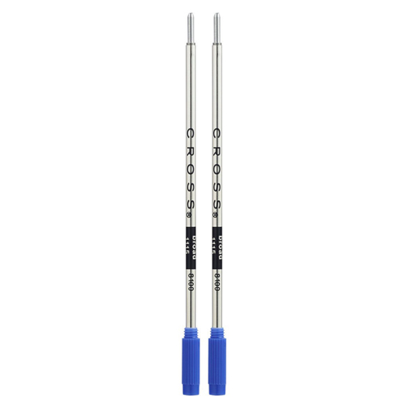 Cross Ballpoint Pen Refill - Blue Ink, Broad Tip, 2-Pack (#8100-2)