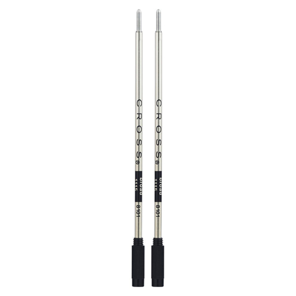 Cross Ballpoint Pen Refill - Black Ink, Broad Tip, 2-Pack (#8101-2)
