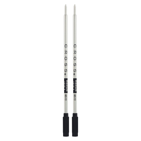 Cross Ballpoint Pen Refill – Black Ink, Medium Tip, 2-Pack (#8513-2)