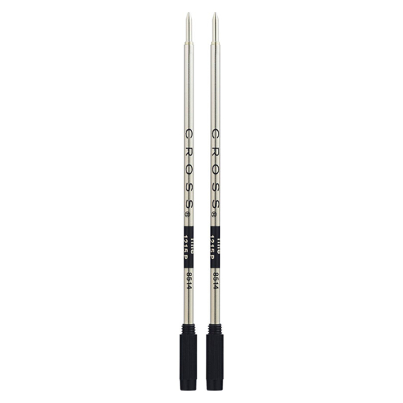 Cross Ballpoint Pen Refill - Black Ink, Fine Tip, 2-Pack (#8514-2)