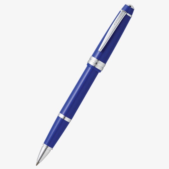 AT0745-4 Cross Bailey Light™ Polished Blue Resin with Polished Chrome Appointments Rollerball Pen
