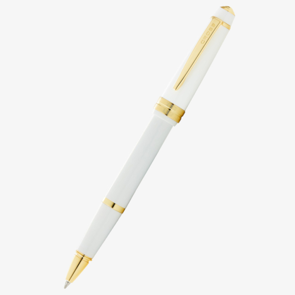 AT0745-10 Cross Bailey Light™ Polished White Resin and Gold Tone Rollerball Pen