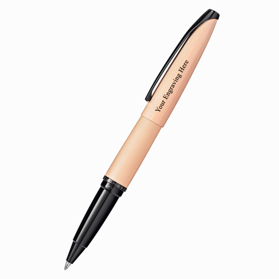 Cross ATX Rose Gold Etched Diamond Pattern Rollerball Pen (885-42)