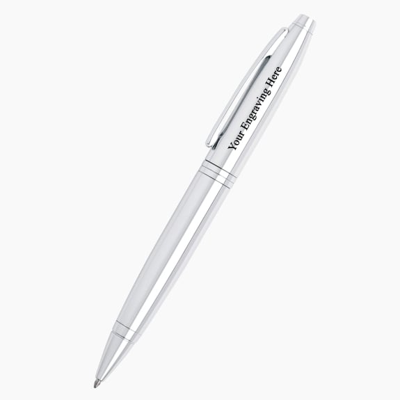 Engraved Cross Calais polished chrome ballpoint pen with custom personalization