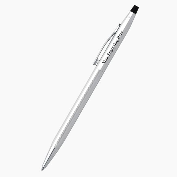 Engraved Cross Classic Century lustrous chrome ballpoint pen with custom personalization