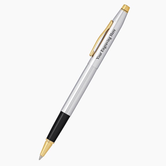 Engraved Cross Classic Century medalist gold plated rollerball pen with custom personalization