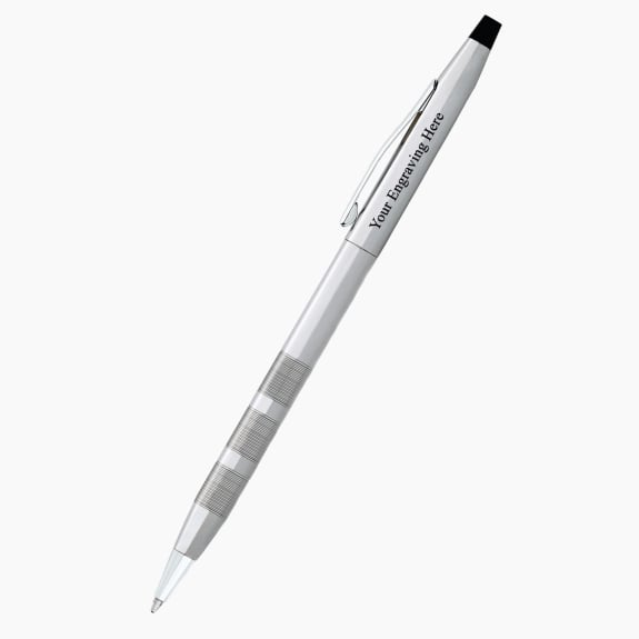 Engraved Cross Classic Century satin chrome ballpoint pen with custom personalization