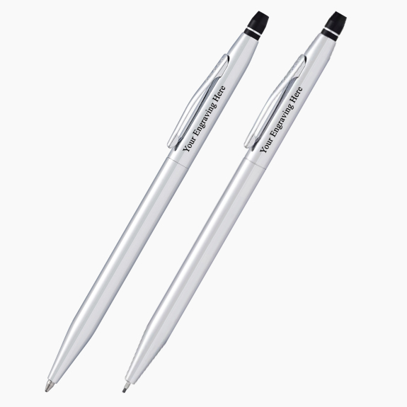 Cross Click Chrome Pen and Pencil Set  (AT0621-101)