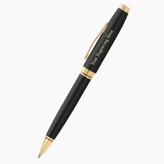 Cross Coventry Matte Black Lacquer with Gold Ballpoint Pen (AT0662-11)