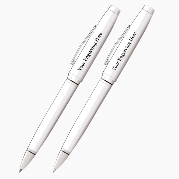 Cross Coventry Polished Chrome Ballpoint Pen and Pencil Set (AT0661-7)