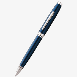 Cross AT0662-9 Coventry Blue Lacquer with Polished Chrome Appointments Ballpoint Pen