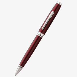 Cross AT0662-10 Coventry Red Lacquer with Polished Chrome Appointments Ballpoint Pen