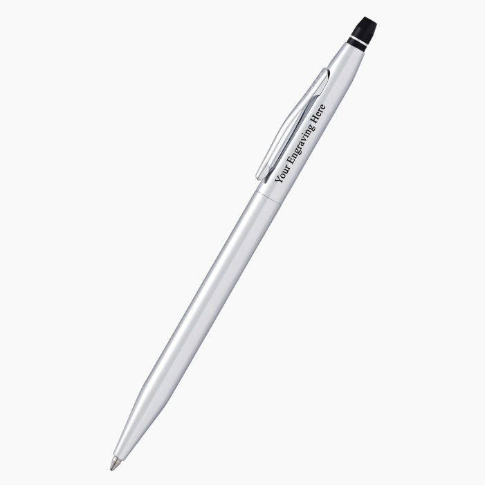 AT0622-101 Cross Click Chrome Ballpoint Pen | Add Custom Engraving