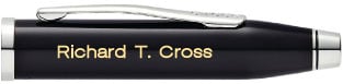 Laser Engraving on Black Cross Pen