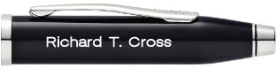 Standard Engraved Black Cross Pen in Block Font