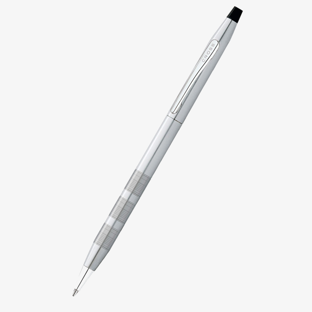 Cross AT008214 Classic Century Satin Chrome Ballpoint Pen Medium Tip Black Ink for sale online 